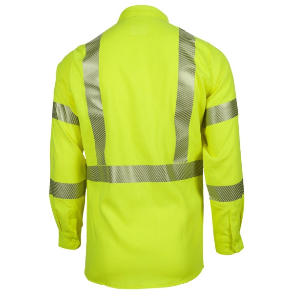 LAPCO FR Modern Hi-Vis Uniform Shirt in Hi-Vis Yellow